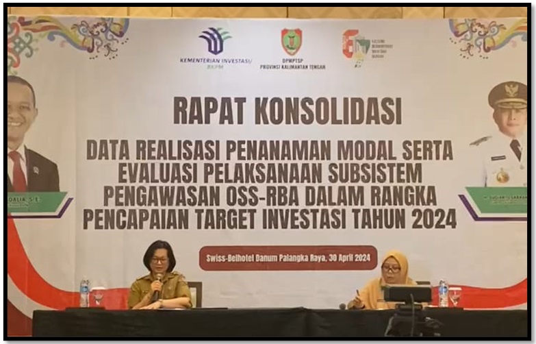 DPMPTSP Prov. Kalteng Laksanakan Rapat Konsolidasi Data Realisasi Penanaman Modal dan Evaluasi Pelaksanaan Subsistem Pengawasan Online Single Submission Risk Based Approach