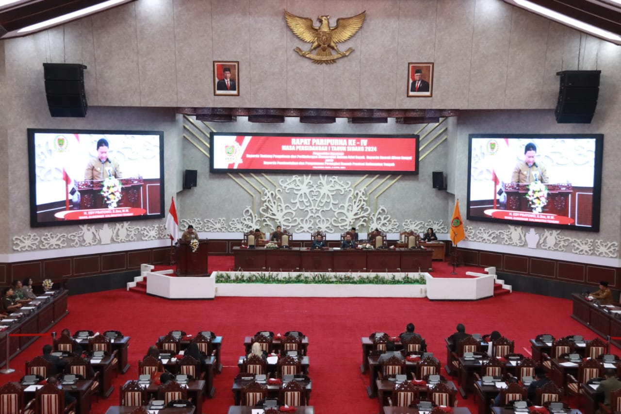 Wagub Kalteng Edy Pratowo Hadiri Rapur ke-4 Masa persidangan I Tahun Sidang 2024 DPRD Prov. Kalteng