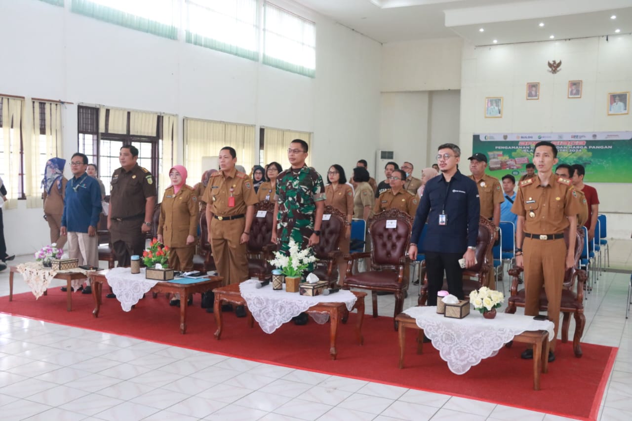 Sahli Yuas Elko Bersama Jajaran dari Dinas Ketahanan Pangan Prov. Kalteng Ikuti Apel Siaga Pengamanan Pasokan dan Harga Pangan Periode HBKN