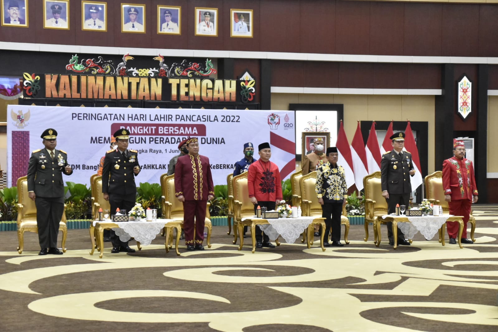 Gubernur Kalteng Ikuti Upacara Peringatan Hari Lahir Pancasila Tahun 2022 Secara Virtual