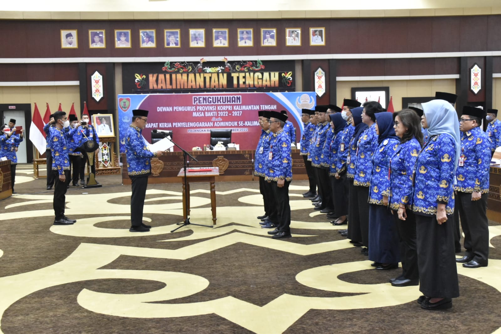Pengukuhan Dewan Pengurus Korpri Provinsi Kalteng Masa Bakti 2022-2027