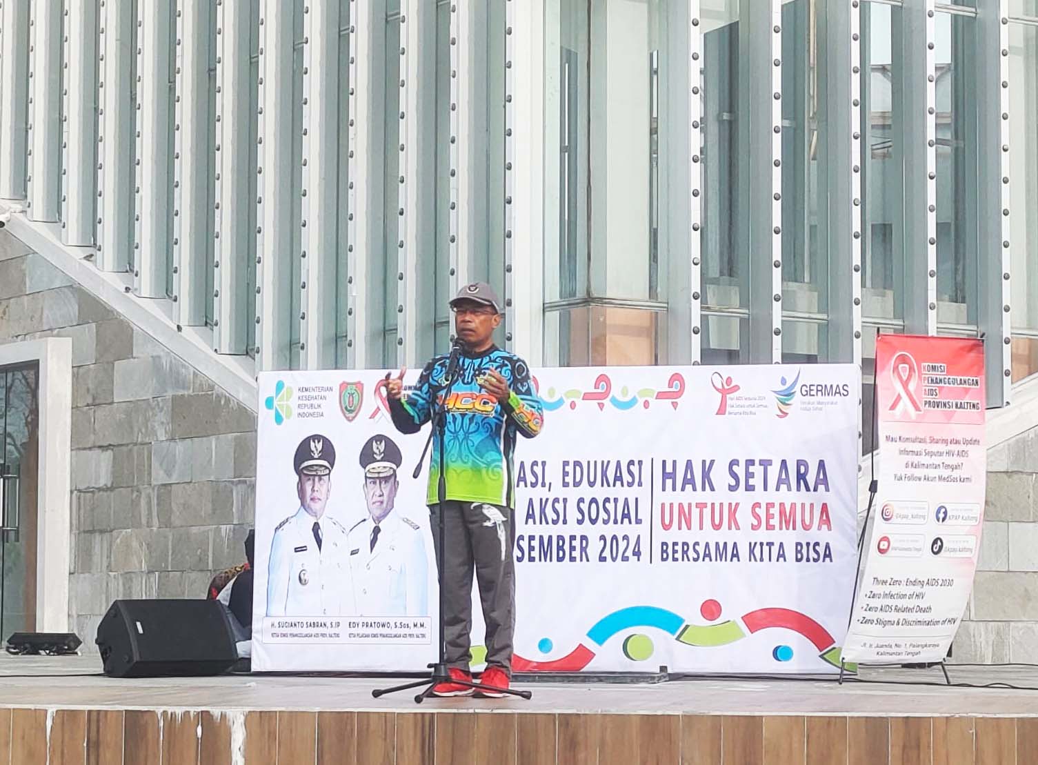 Kadis Kesehatan Suyuti Syamsul Buka Senam Bersama dan Aksi Sosial yang diselenggarakan oleh Komisi Penanggulangan AIDS