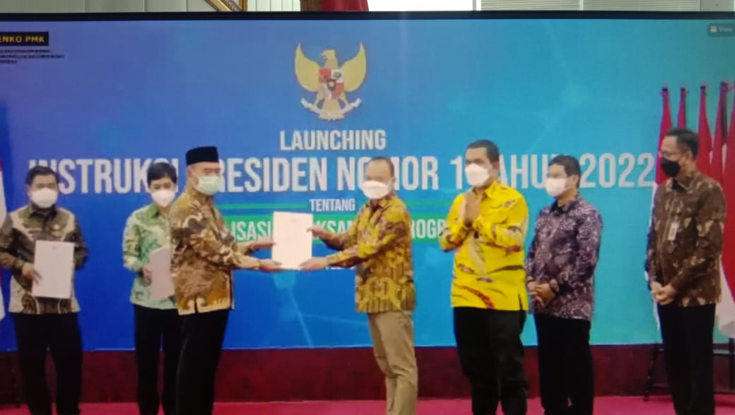 Wagub H. Edy Pratowo Hadiri Launching Instruksi Presiden (INPRES) Nomor 1 Tahun 2022 Tentang Optimalisasi Pelaksanaan Program JKN