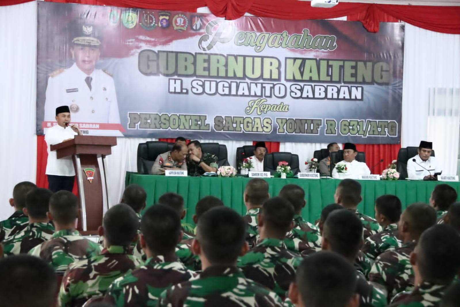 Gubernur Kalteng Hadiri Doa Bersama Dalam Rangka Pemberangkatan Satgas Ops Obvit Nasional PT.Freeport Indonesia di Wilayah Papua Yonif R 631/Atg