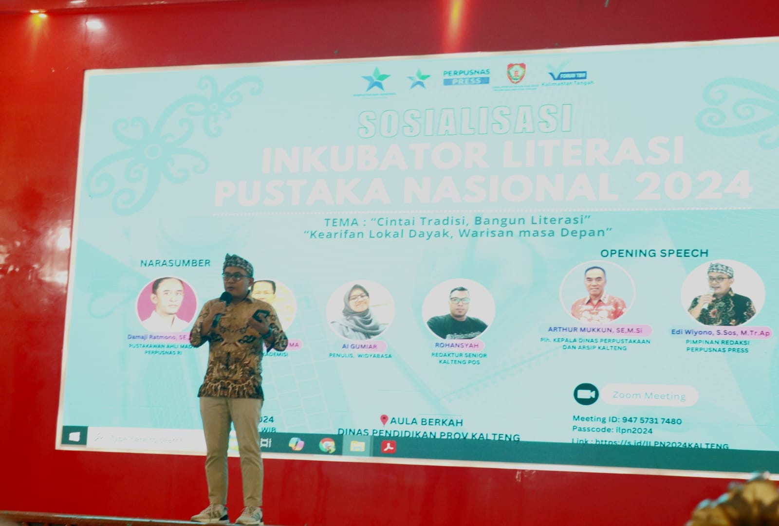 Dispursip Kalteng Berkolaborasi Bersama Perpusnas RI Gelar Sosialisasi ILPN