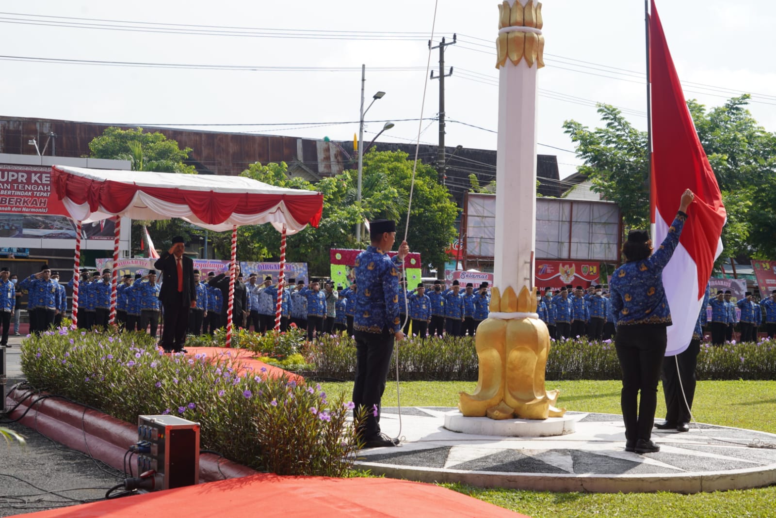 Pemprov. Kalteng Turut Gelar Upacara Bendera Peringati Hari Bakti PU ke-77 Tahun 2022