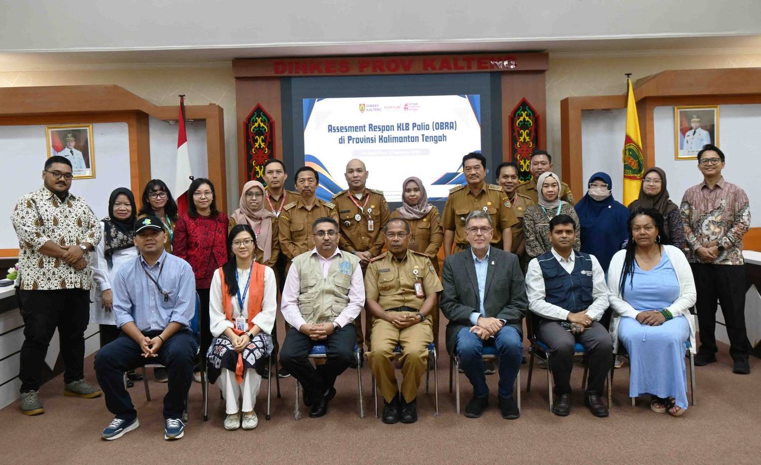 Dinkes Prov. Kalteng Sambut Tim Assessor Global Perwakilan WHO dan UNICEF serta Tim Kemenkes RI dalam Kegiatan Outbreak Response Assessment