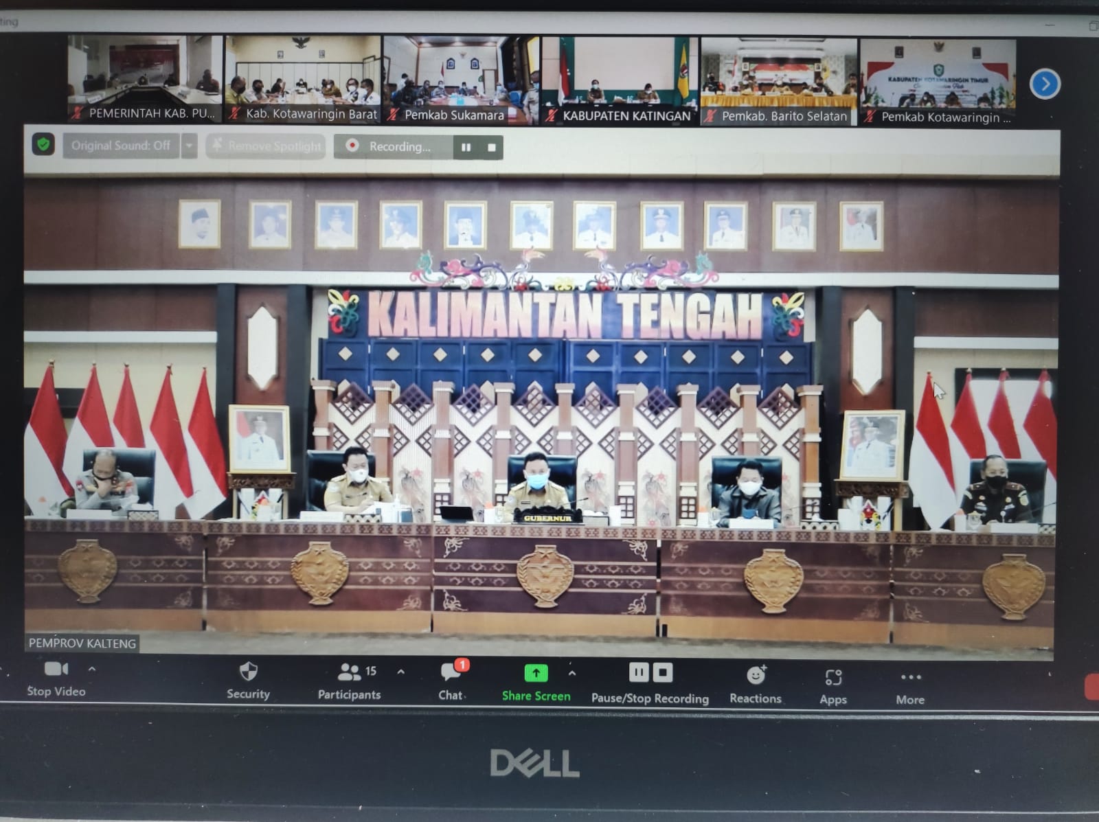 Gubernur Kalteng Pimpin Rapat Dalam Rangka Penanganan Covid-19 Tahun 2022 Di Wilayah Prov. Kalteng