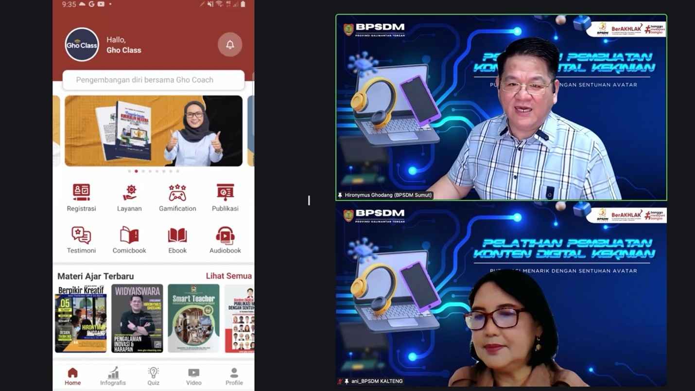 BPSDM Prov. Kalteng Gelar Pembukaan Pelatihan Pembuatan Konten Digital Kekinian Publikasi Menarik dengan Sentuhan Avatar