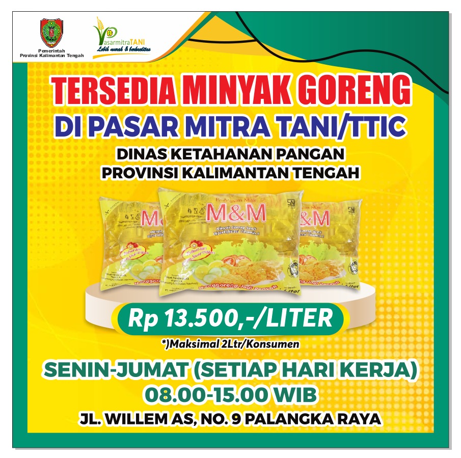 Pemprov Kalteng Bantu Masyarakat Peroleh Minyak Goreng Melalui TTIC