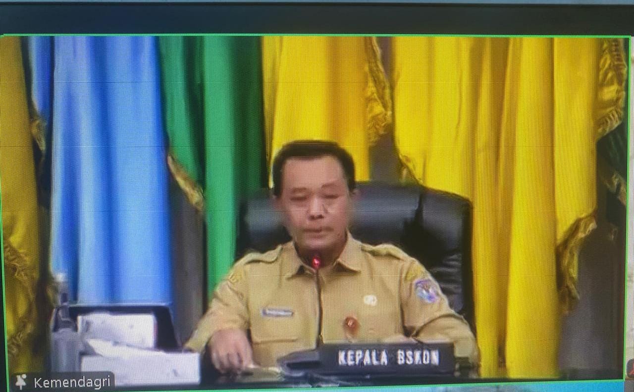 Sahli Yuas Elko Hadiri Rakor Pengendalian Inflasi Daerah Tahun 2024 Secara Virtual