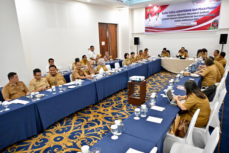 Kepala Bappedalitbang Leonard S. Ampung Buka Raker Monitoring dan Pemantauan Program Kegiatan Perangkat Daerah Lingkup lnfrastruktur dan Kewilayahan