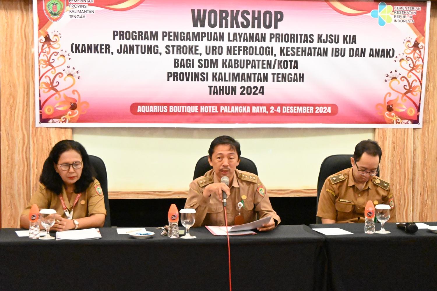 Dinkes Prov. Kalteng Gelar Workshop Program Pengampuan Layanan Prioritas KJSU KIA Bagi SDM Kabupaten/Kota di Wilayah Provinsi Kalteng