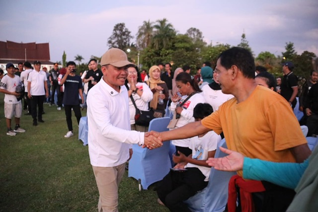 Gubernur Kalteng Agustiar Sabran Joging Bersama Insan Pers