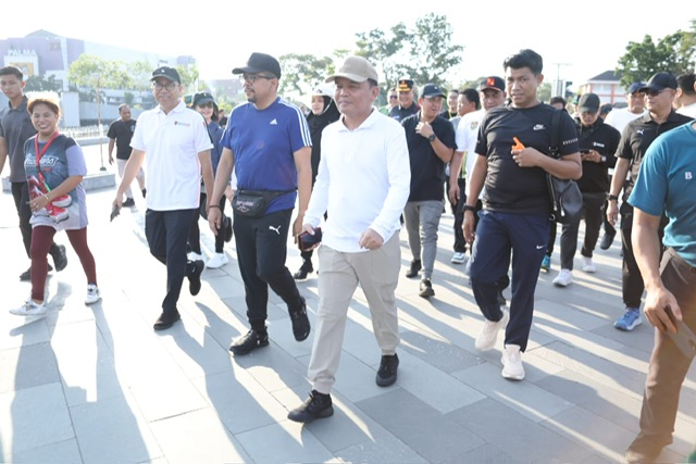 Gubernur Kalteng Agustiar Sabran Joging Bersama Insan Pers