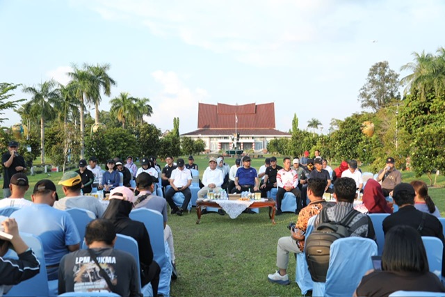 Gubernur Kalteng Agustiar Sabran Joging Bersama Insan Pers