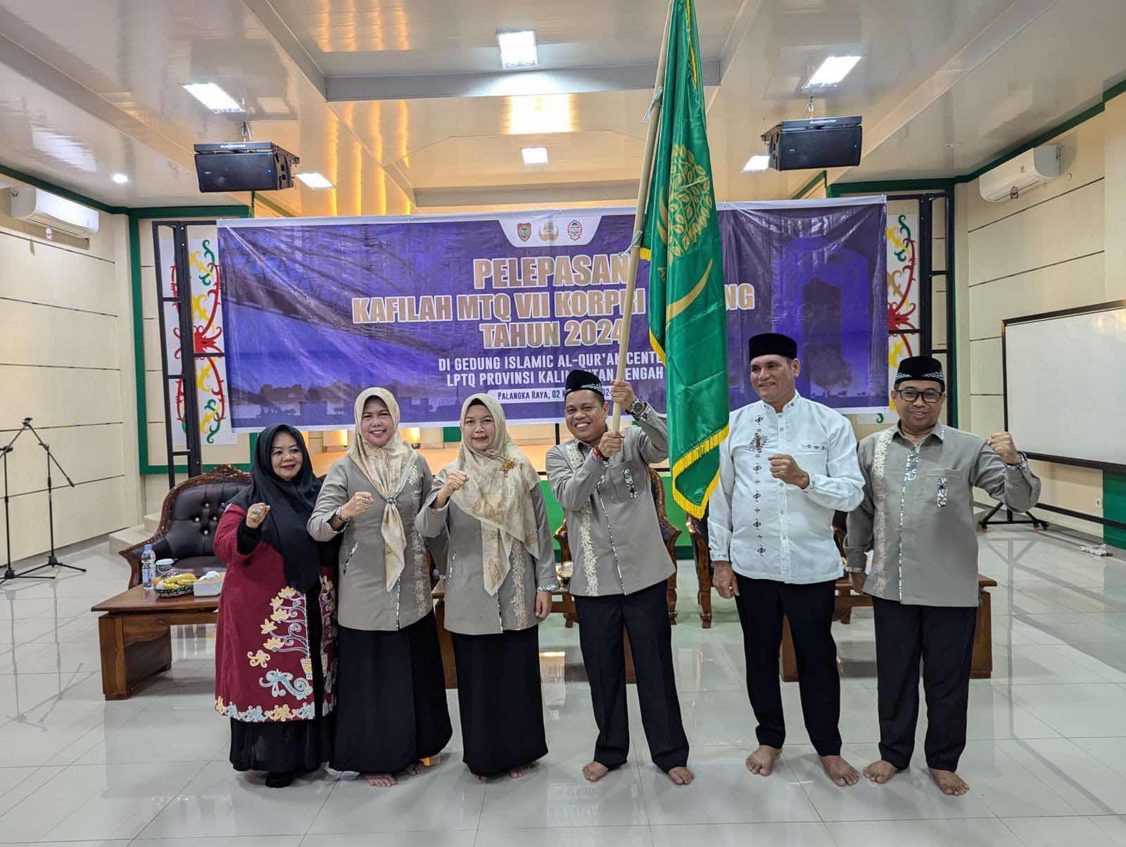 Pelepasan Kafilah MTQ VII Korpri Tingkat Nasional Provinsi Kalteng Tahun 2024