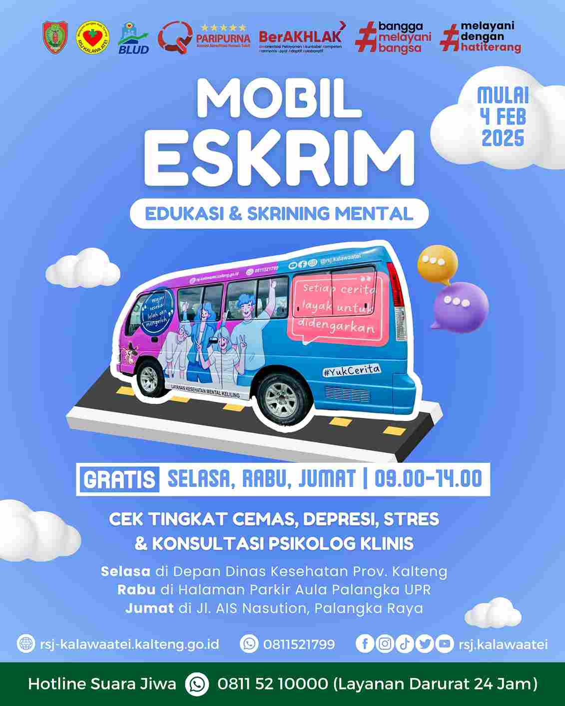 Mobil Edukasi dan Skrining Mental Sudah Mulai Beroperasi