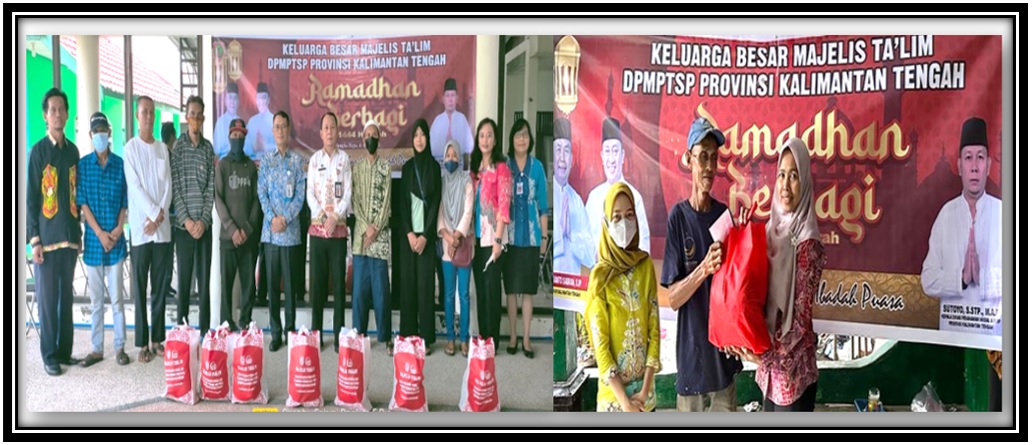 DPMPTSP Prov. Kalteng Laksanakan Kegiatan Ramadan Berbagi Dengan Bagikan Bingkisan