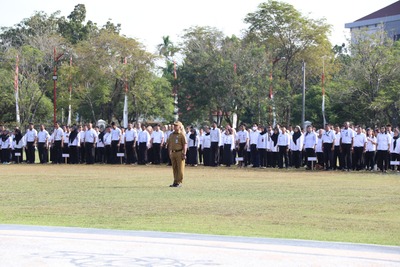 Gubernur Kalteng Agustiar Sabran Pimpin Apel dan Beri Pengarahan