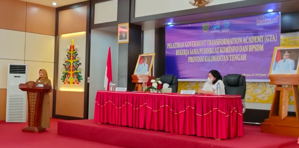 Kepala BPSDM Prov. Kalteng Buka Pelatihan Government Transformation Academy