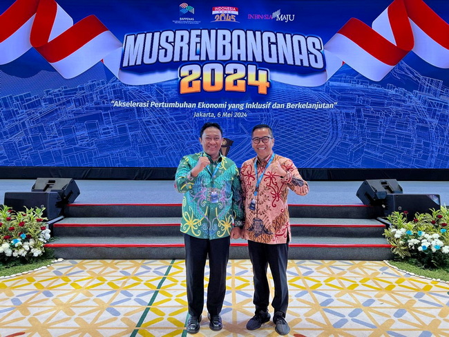 Wagub Kalteng Edy Pratowo Bersama Kepala Bappedalitbang Leonard S. Ampung Hadiri Musrenbangnas 2024