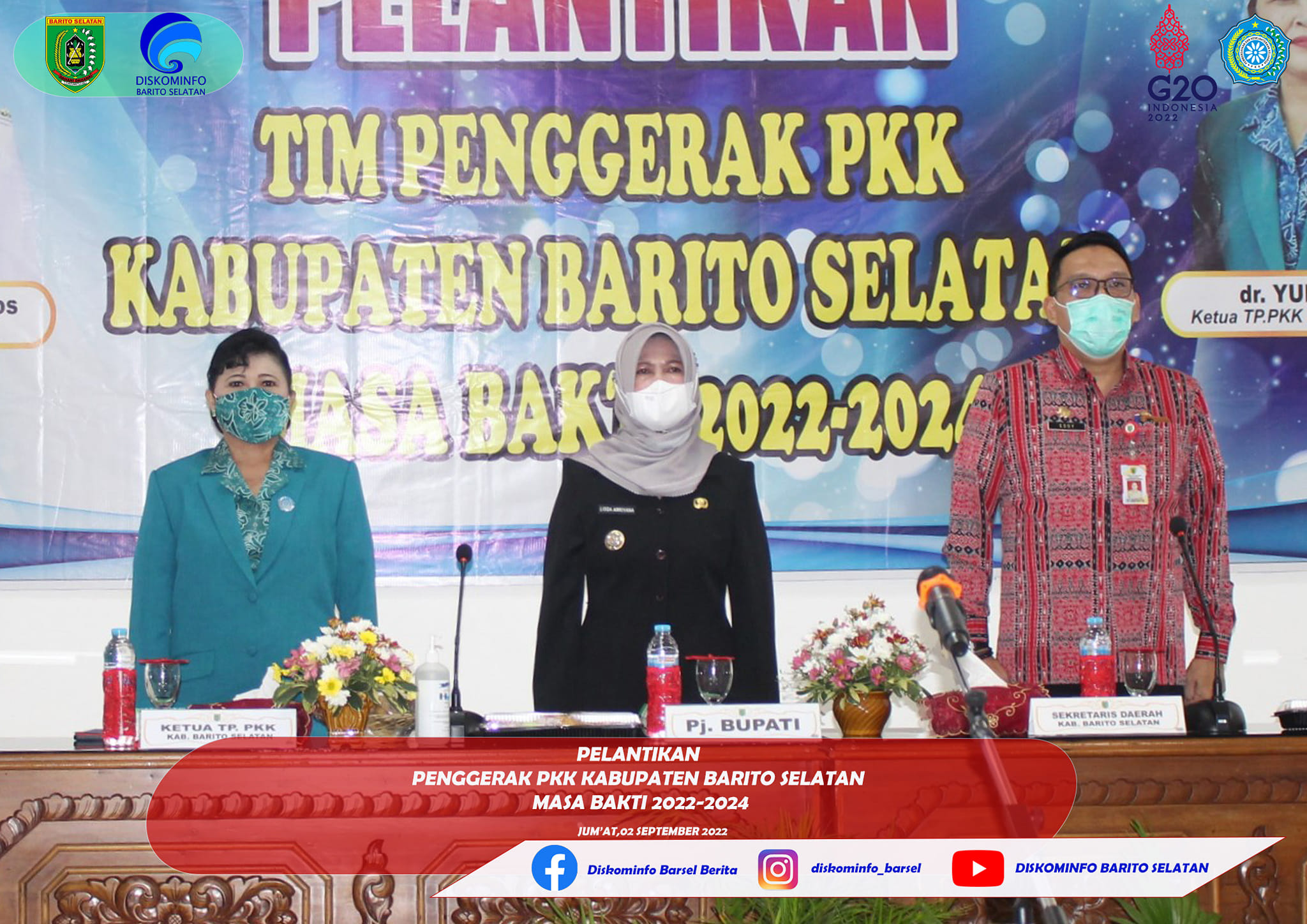 Pelantikan Pengurus TP PKK Kab. Barito Selatan Masa Bakti 2022 - 2024