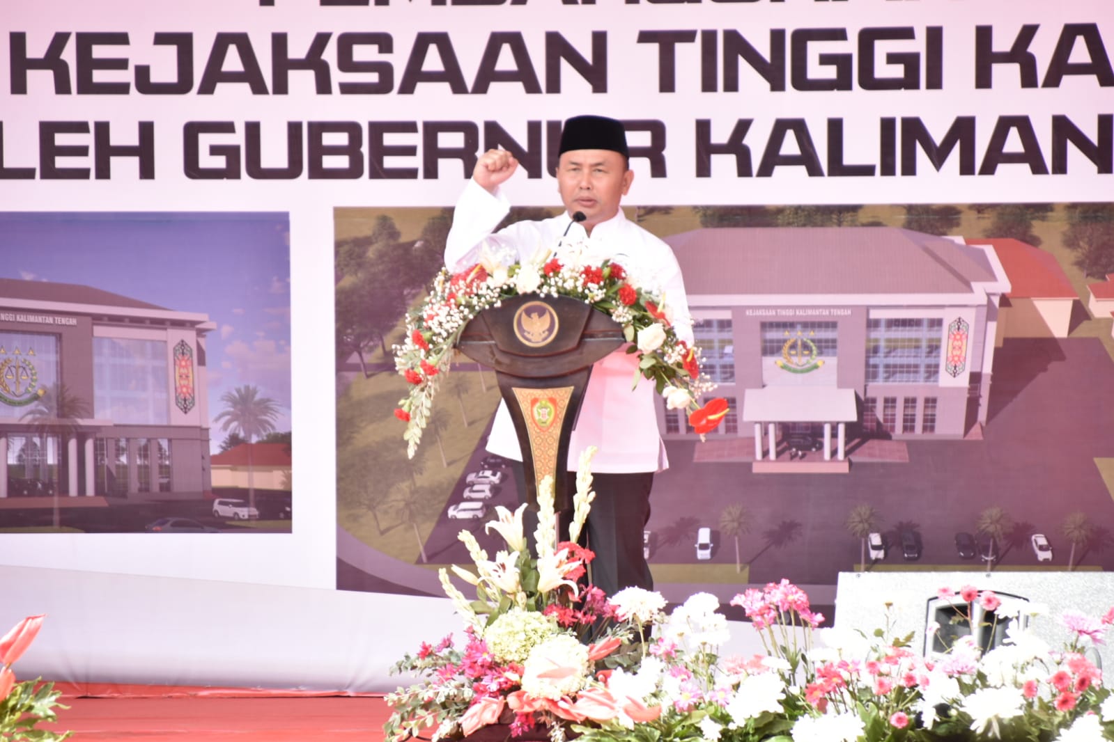 Gubernur Kalteng Lakukan Peletakan Batu Pertama Pembangunan Gedung Kantor Kejati Kalteng