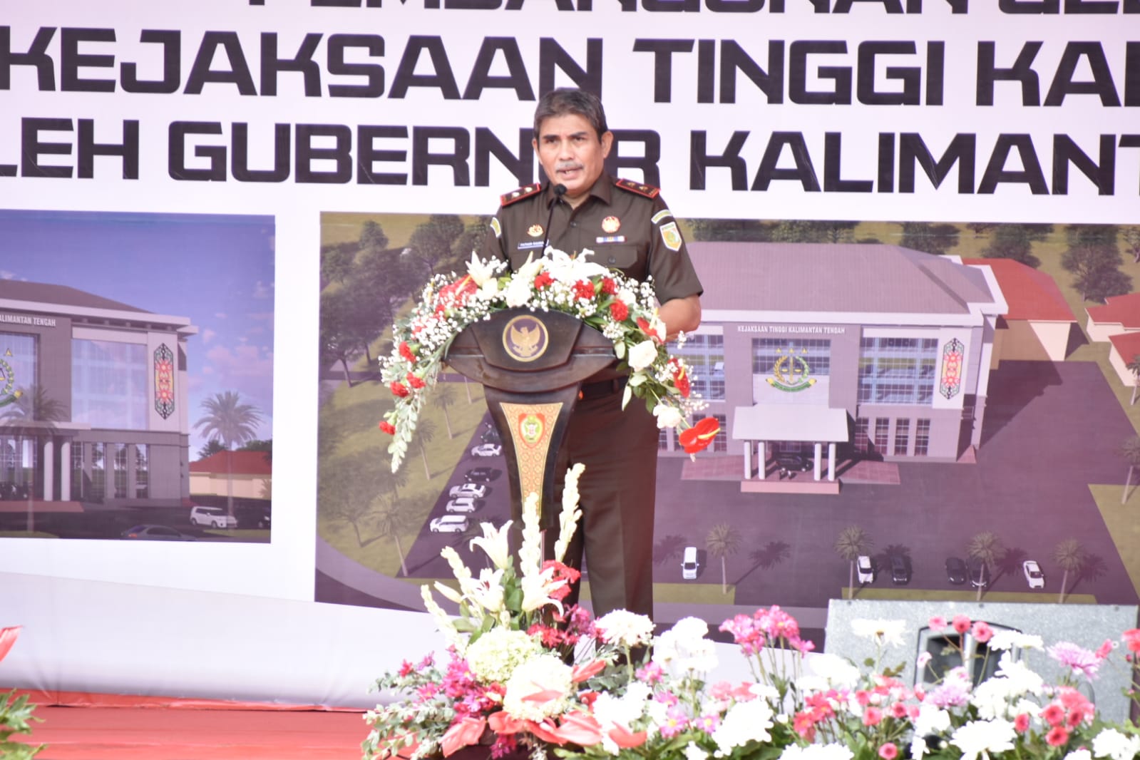 Gubernur Kalteng Lakukan Peletakan Batu Pertama Pembangunan Gedung Kantor Kejati Kalteng