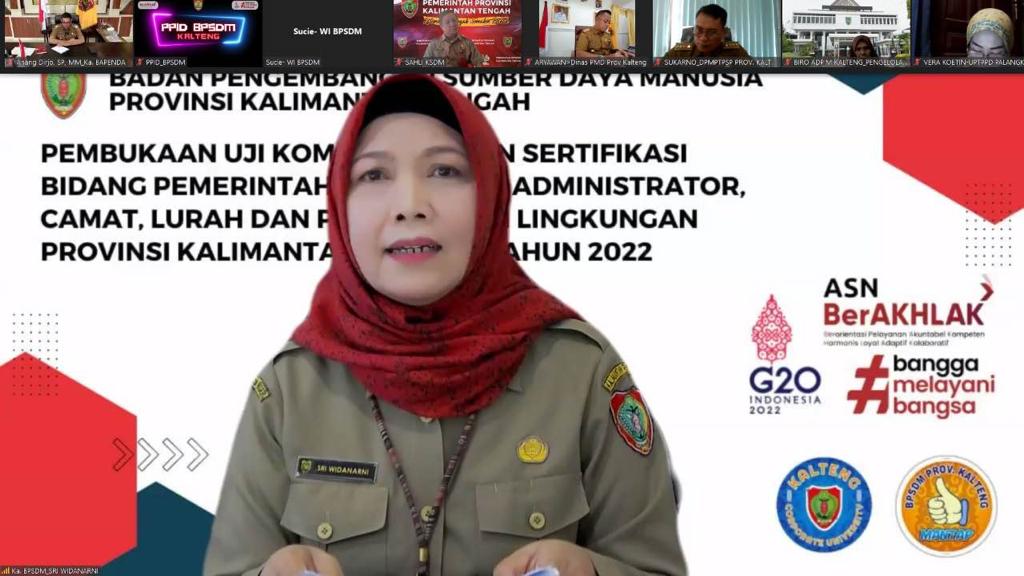 Sahli Gubernur Bidang KSDM Buka Kegiatan Uji Kompetensi Secara Virtual