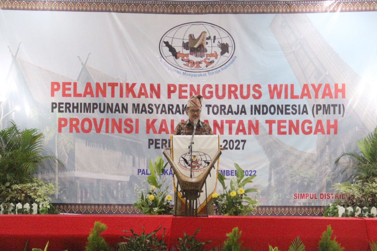 Pelantikan PW PMTI Kalteng Masa Bakti 2022-2027 Di Gedung Palampang Tarung