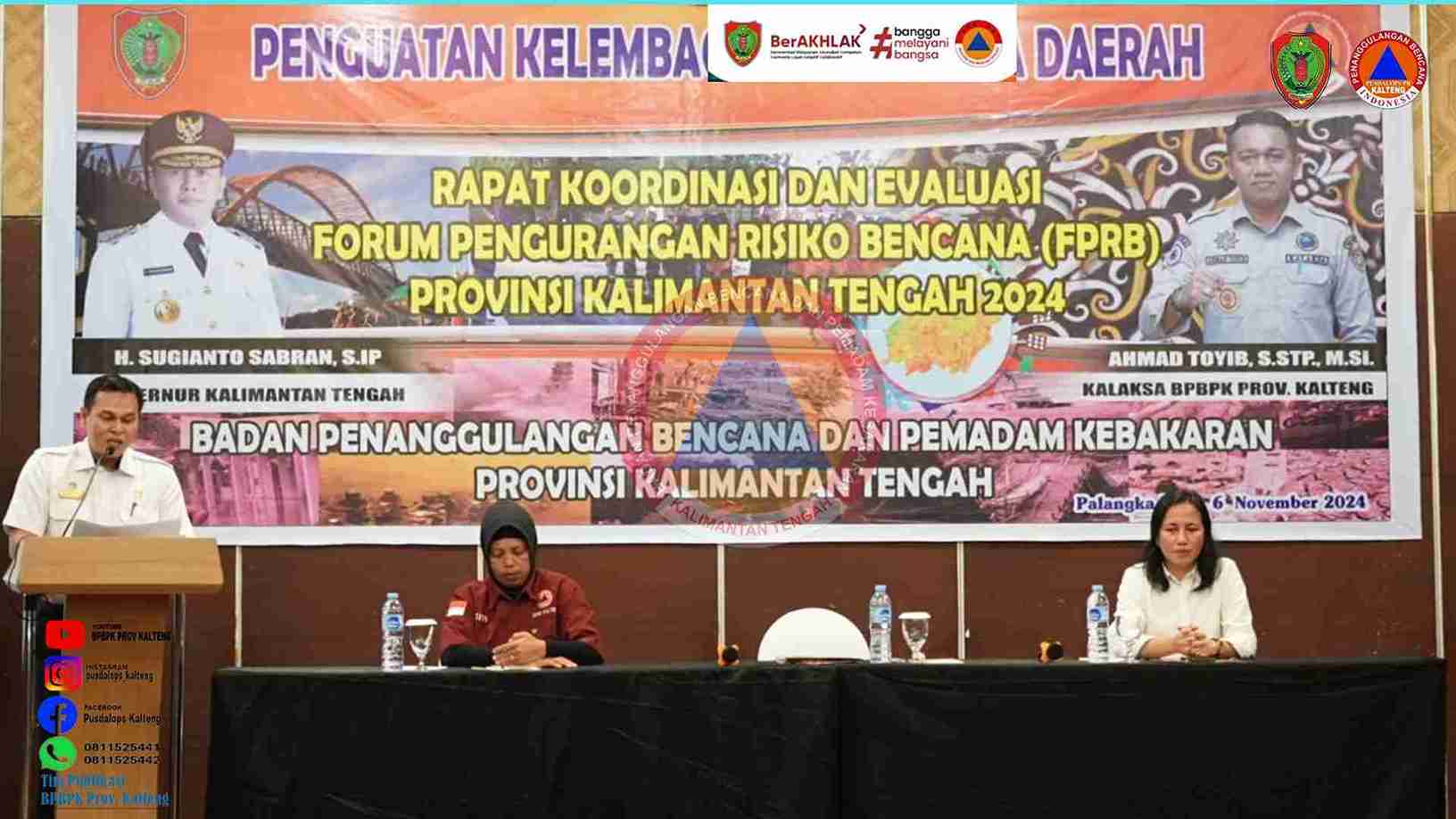 BPBPK Prov. Kalteng Gelar Rakor dan Evaluasi FPRB Provinsi Kalteng Tahun 2024