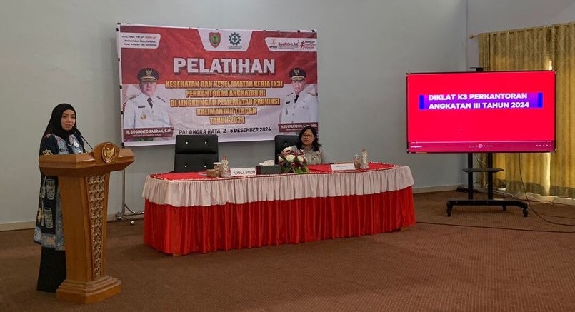 Pelatihan K3 Perkantoran Angkatan III yang diselenggarakan oleh BPSDM Kalteng Resmi Ditutup