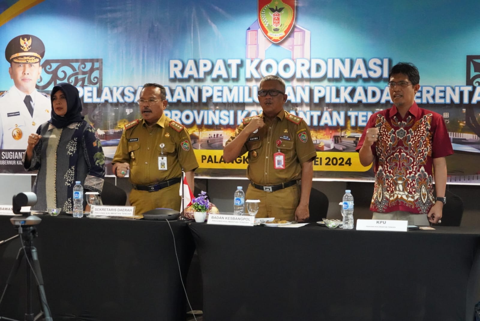 Sekda Nuryakin Buka Rakor Pelaksanaan Pemilu dan Pilkada Serentak Tahun 2024 yang Diadakan oleh Badan Kesbangpol Prov. Kalteng