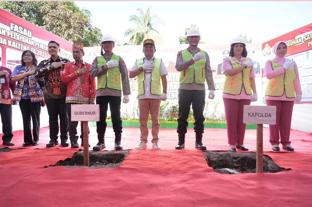Gubernur Kalteng Agustiar Sabran Lakukan Groundbreaking Dapur SPPG MBG Polda Kalteng