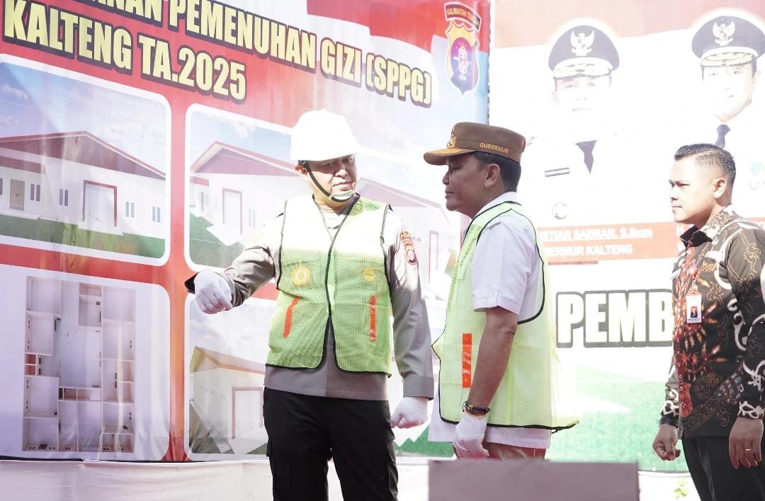 Gubernur Kalteng Agustiar Sabran Lakukan Groundbreaking Dapur SPPG MBG Polda Kalteng