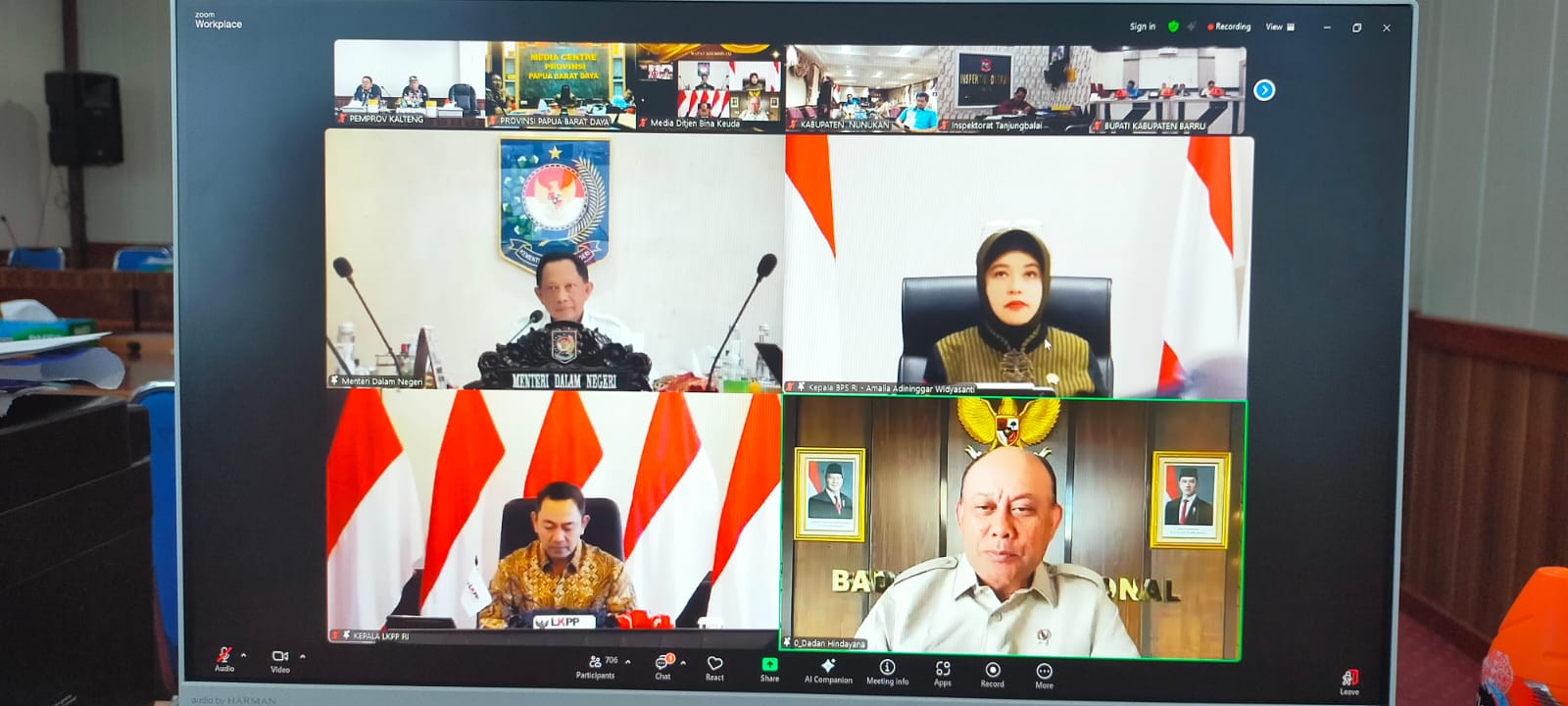 Plt. Sekda Prov. Kalteng Leonard S. Ampung Hadiri Rakor Percepatan Realisasi APBD