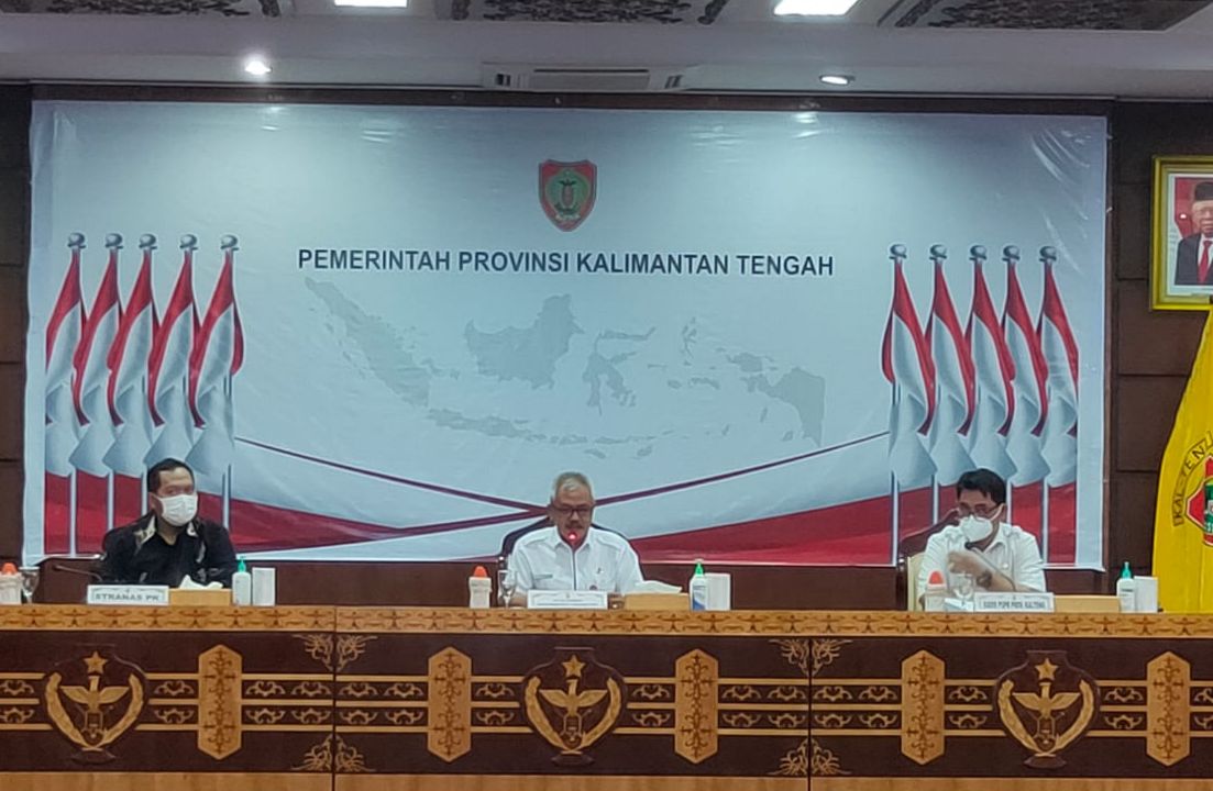 Rapat Koordinasi Teknis Progres Pelaksanaan Rekomendasi Penyelesaian Tumpang Tindih IGT di Provinsi dan 14 Kabupaten/Kota Dibuka Secara Resmi Oleh Sahli Gubernur Kalteng Bidang Pemerintahan, Hukum dan Politik