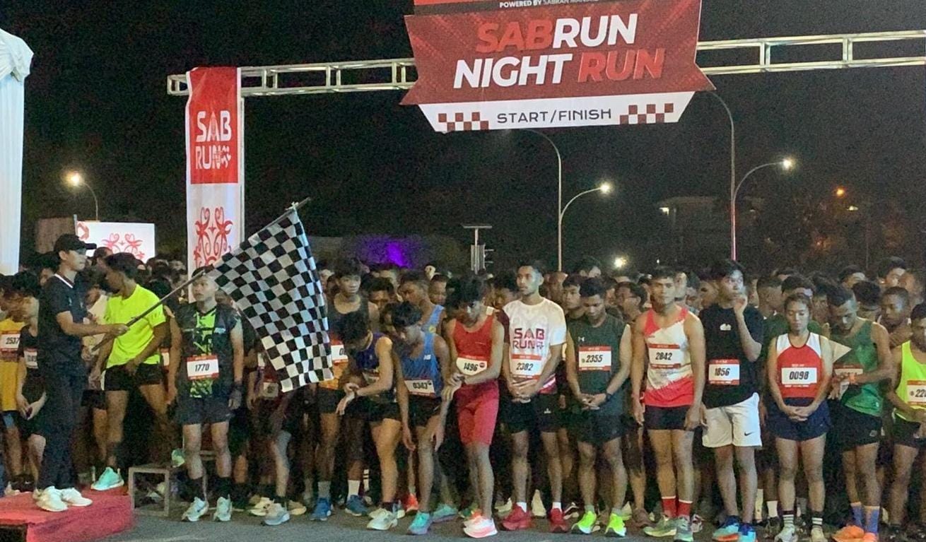 Gubernur Kalteng Sugianto Sabran Hadiri Sabrun Night Run 5K di Bundaran Besar