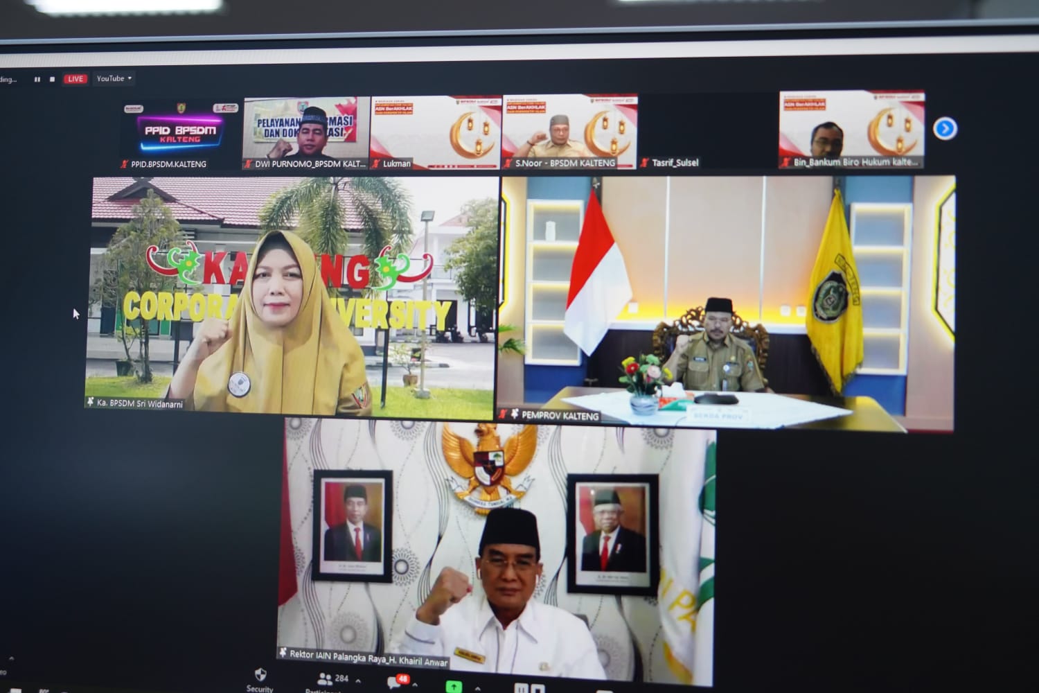 Sekda Prov. Kalteng Buka Secara Resmi Webinar Seri ASN BerAKHLAK