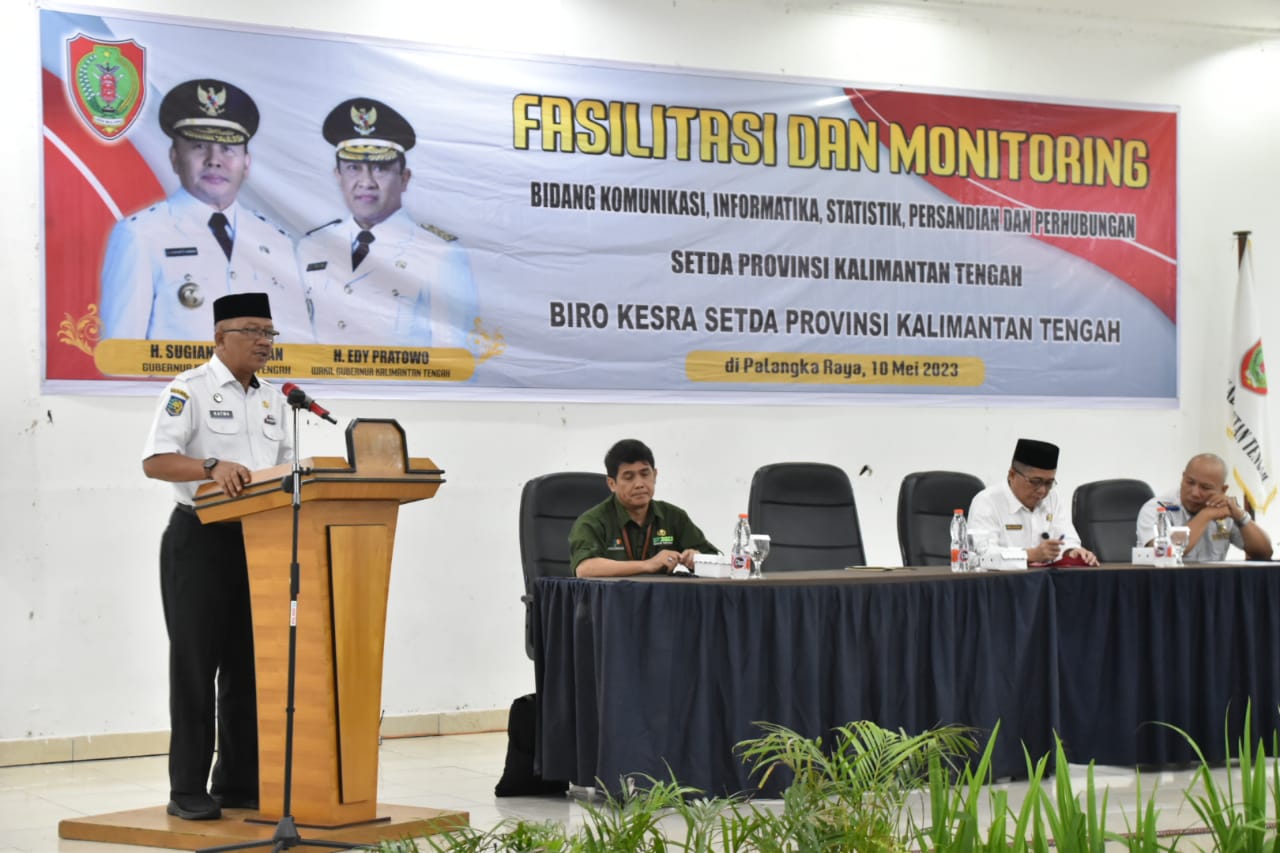 Asisten Pemkesra Buka Kegiatan Fasilitasi dan Monitoring Bidang Kominfosantikhub Prov. Kalteng Tahun 2023