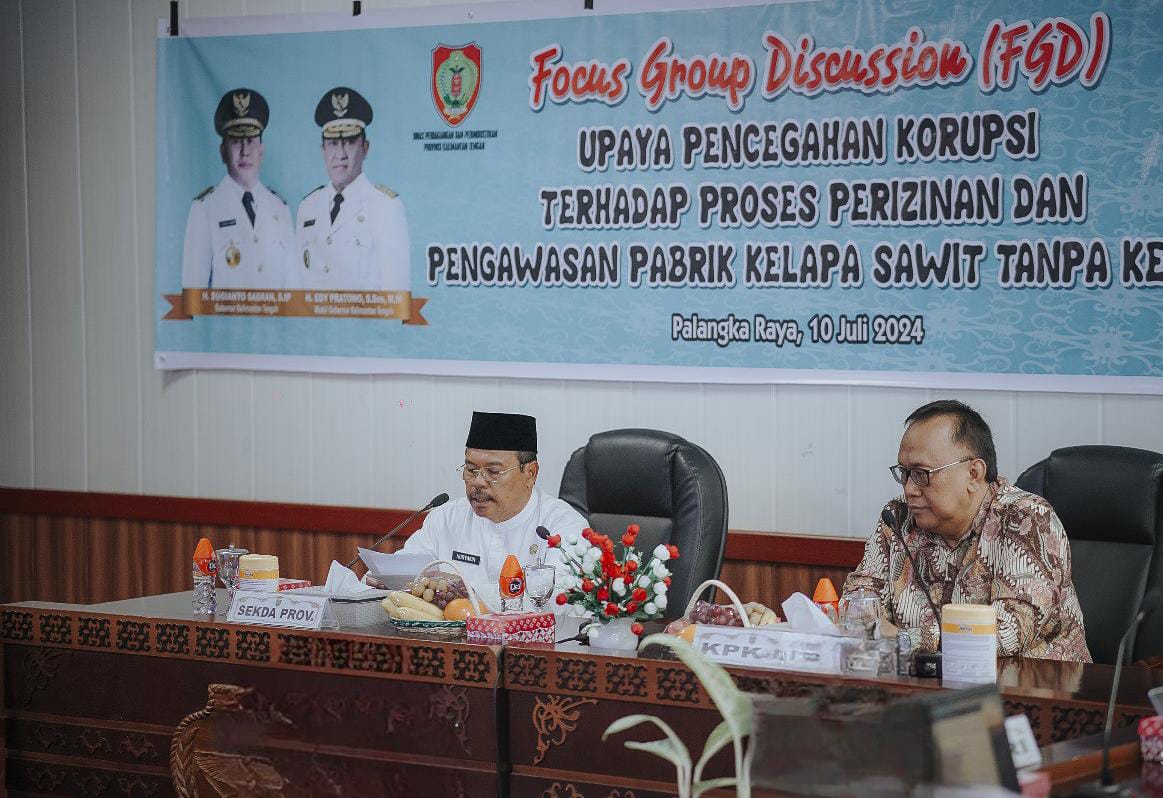 Dinas Dagperin Prov. Kalteng Ikuti FGD Upaya Pencegahan Korupsi