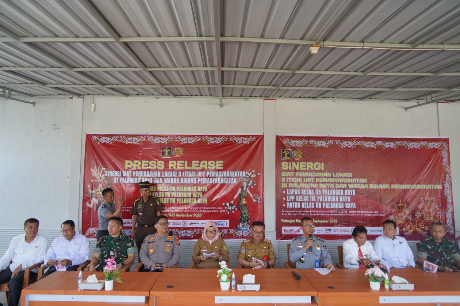 Sahli Herson B. Aden Hadiri Press Release Pemindahan Lokasi Tiga UPT Pemasyarakatan