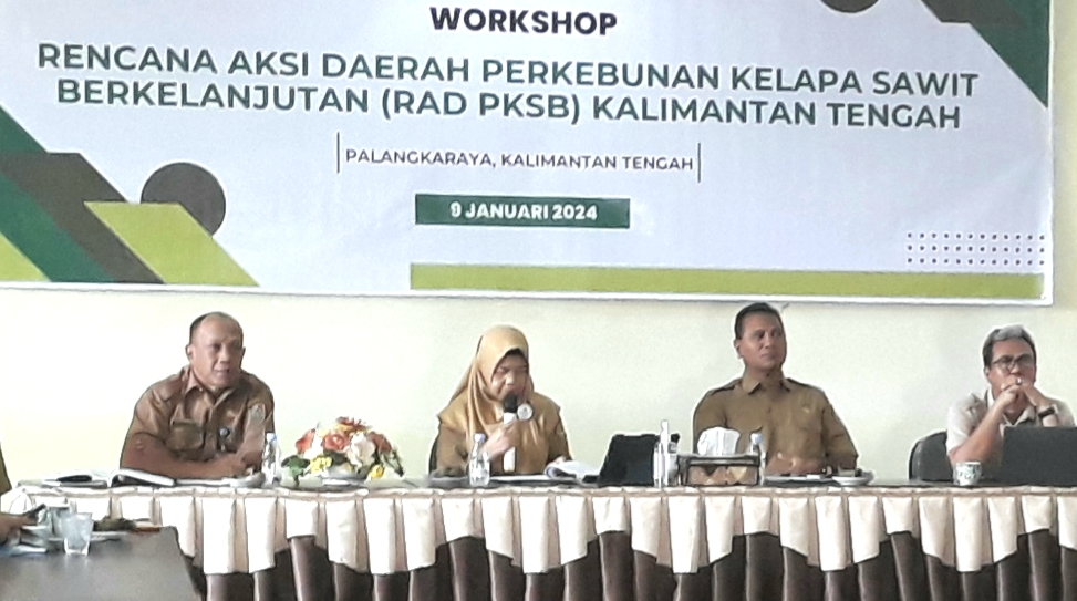 Disbun Prov. Kalteng Berkerja Sama Dengan EFI dan Yayasan Javlec Gelar Workshop RAD PKSB Prov. Kalteng