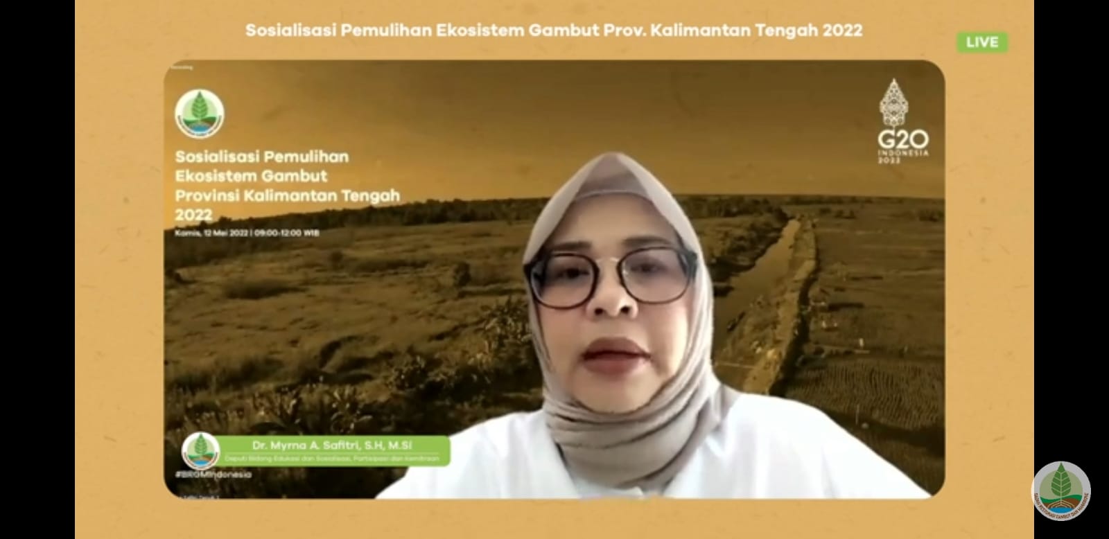 Sosialisasi Pemulihan Ekosistem Gambut Di Tingkat Prov. Kalteng Tahun 2022