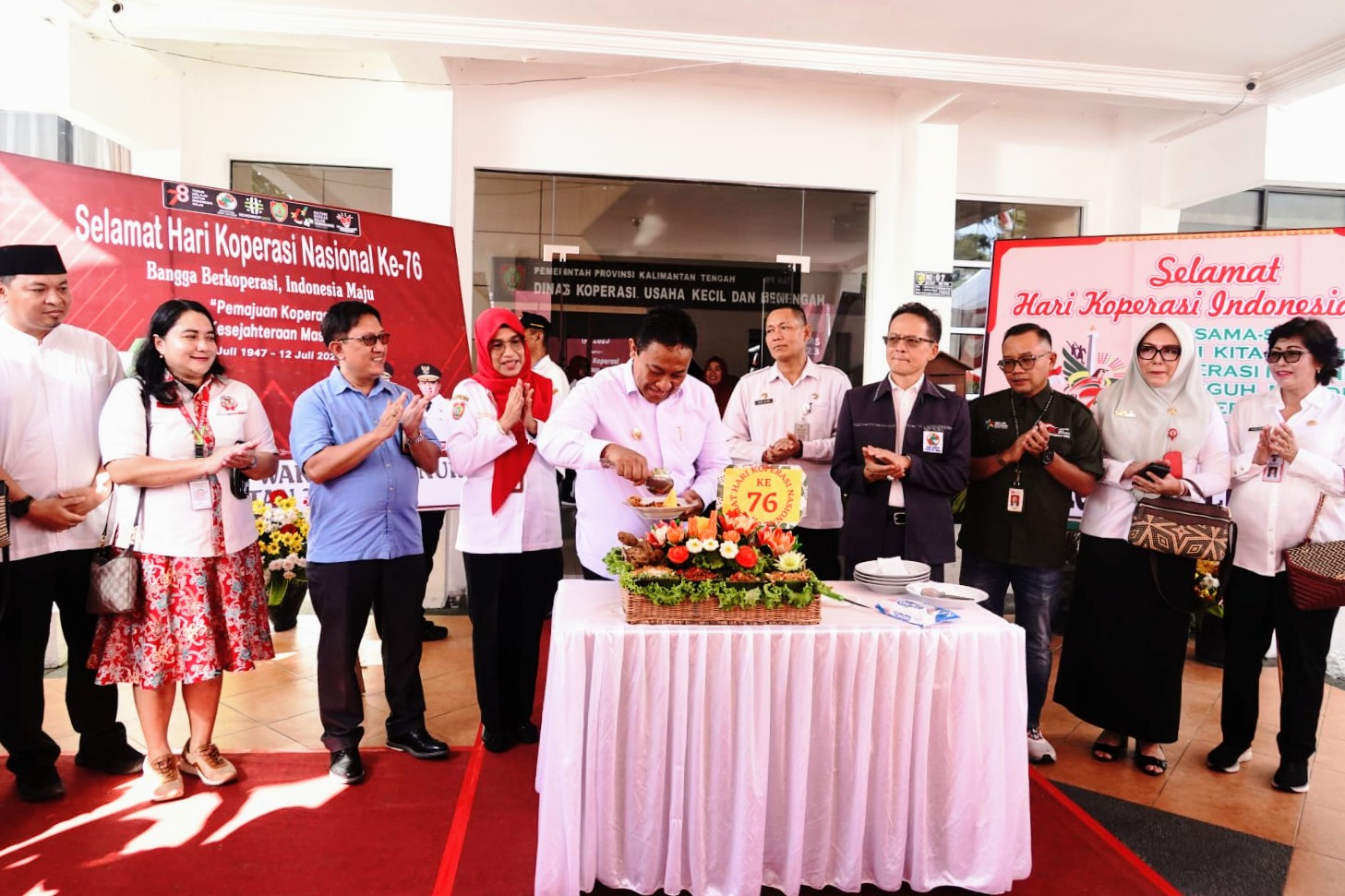 Wagub Kalteng Edy Pratowo Pimpin Upacara Peringatan Hari Koperasi Ke-76 Tingkat Prov. Kalteng 2023
