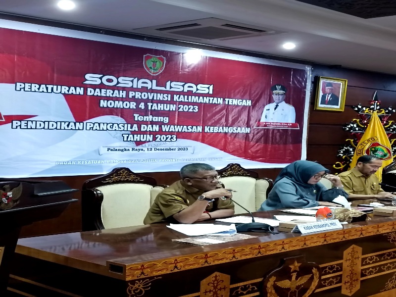 Badan Kesbangpol Gelar Sosialisasi Peraturan Daerah Prov. Kalteng Nomor 4 Tahun 2023