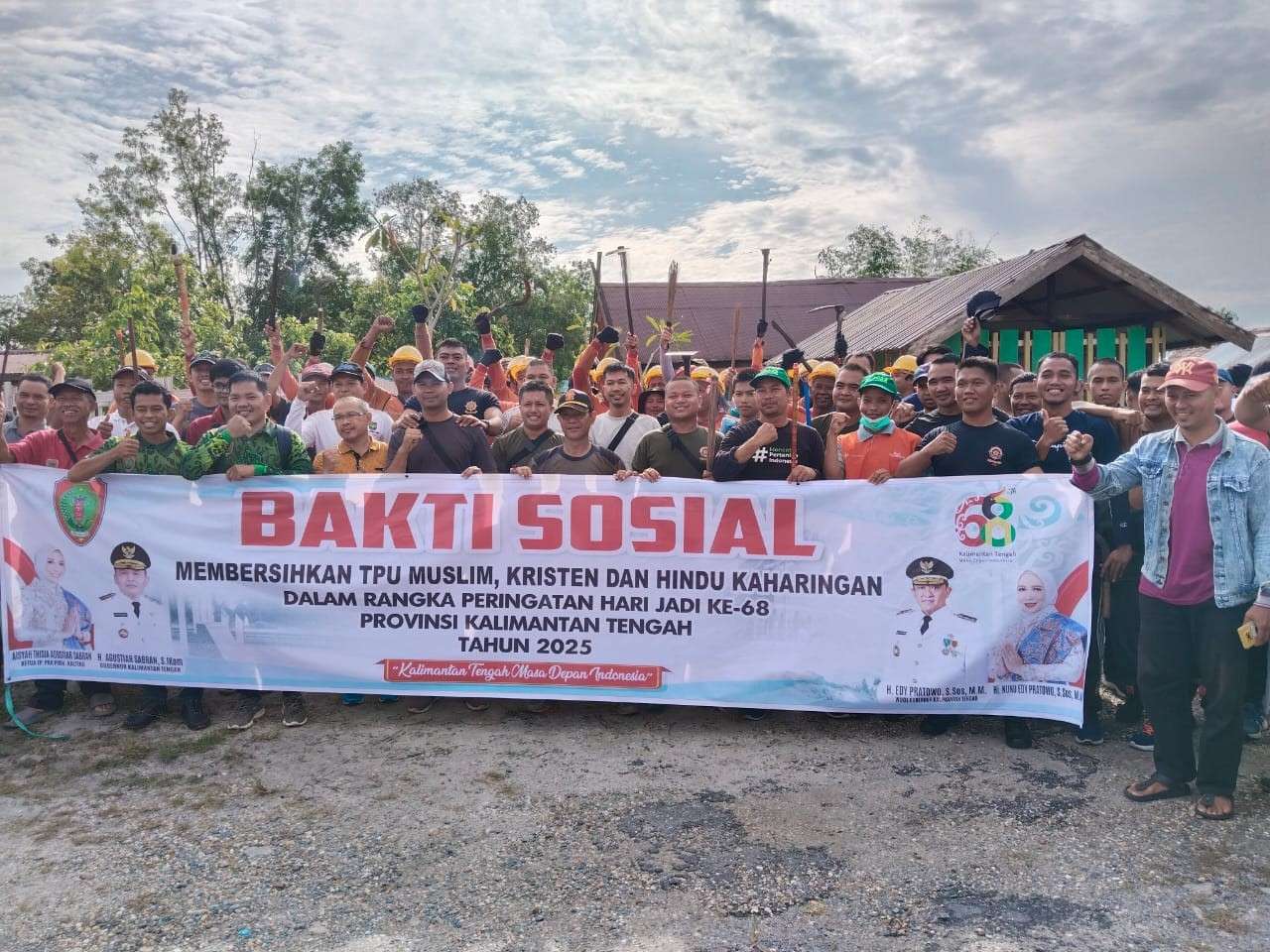 Satpol PP Kalteng Ikut Sukseskan Bakti Sosial HUT Ke-68