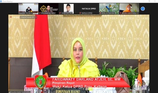 Rapur ke-3 Masa Persidangan I Tahun Sidang 2022 Dihadiri Wagub Kalteng H. Edy Pratowo Secara Virtual