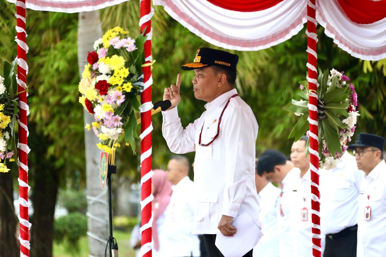 Gubernur Kalteng Agustiar Sabran Pimpin Apel dan Beri Arahan Kepada Pejabat Pemprov Kalteng
